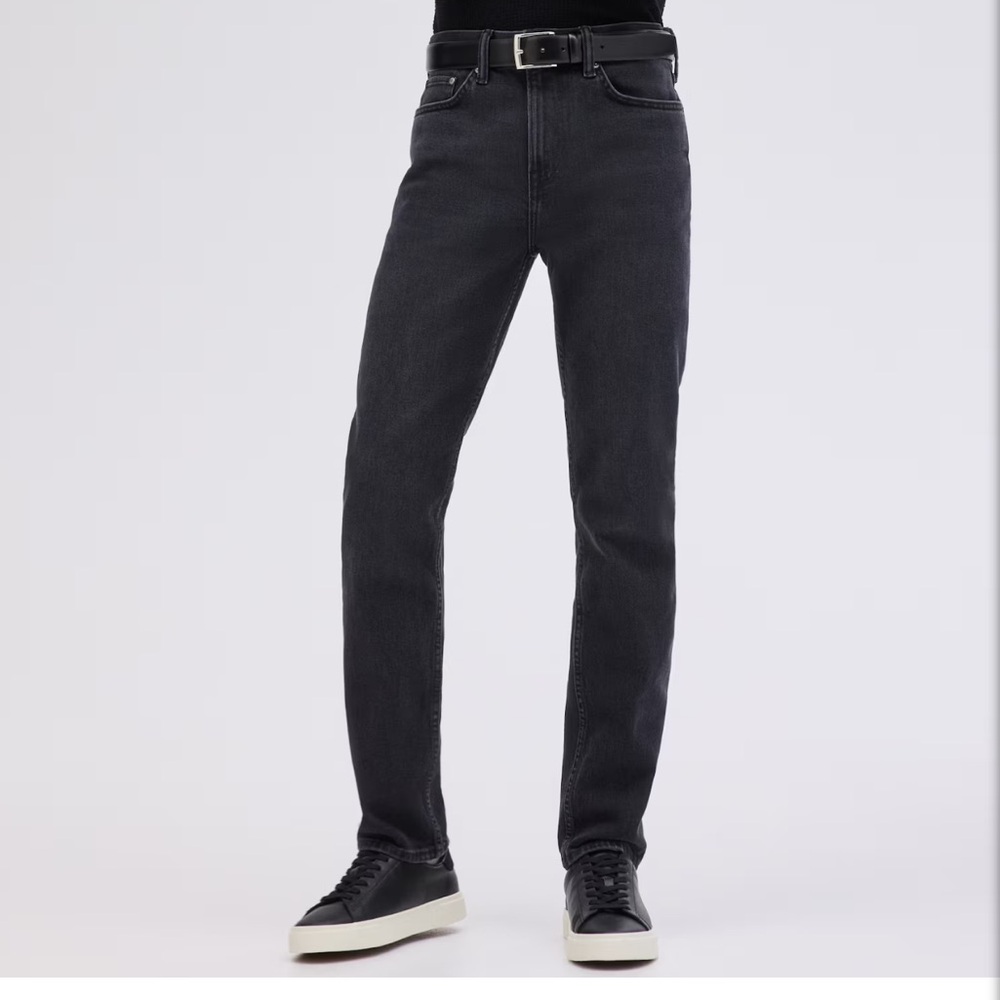 H&M Size 33/32 Black Skinny Light Distressed‎ Jeans 98% Cotton 2% Elastane